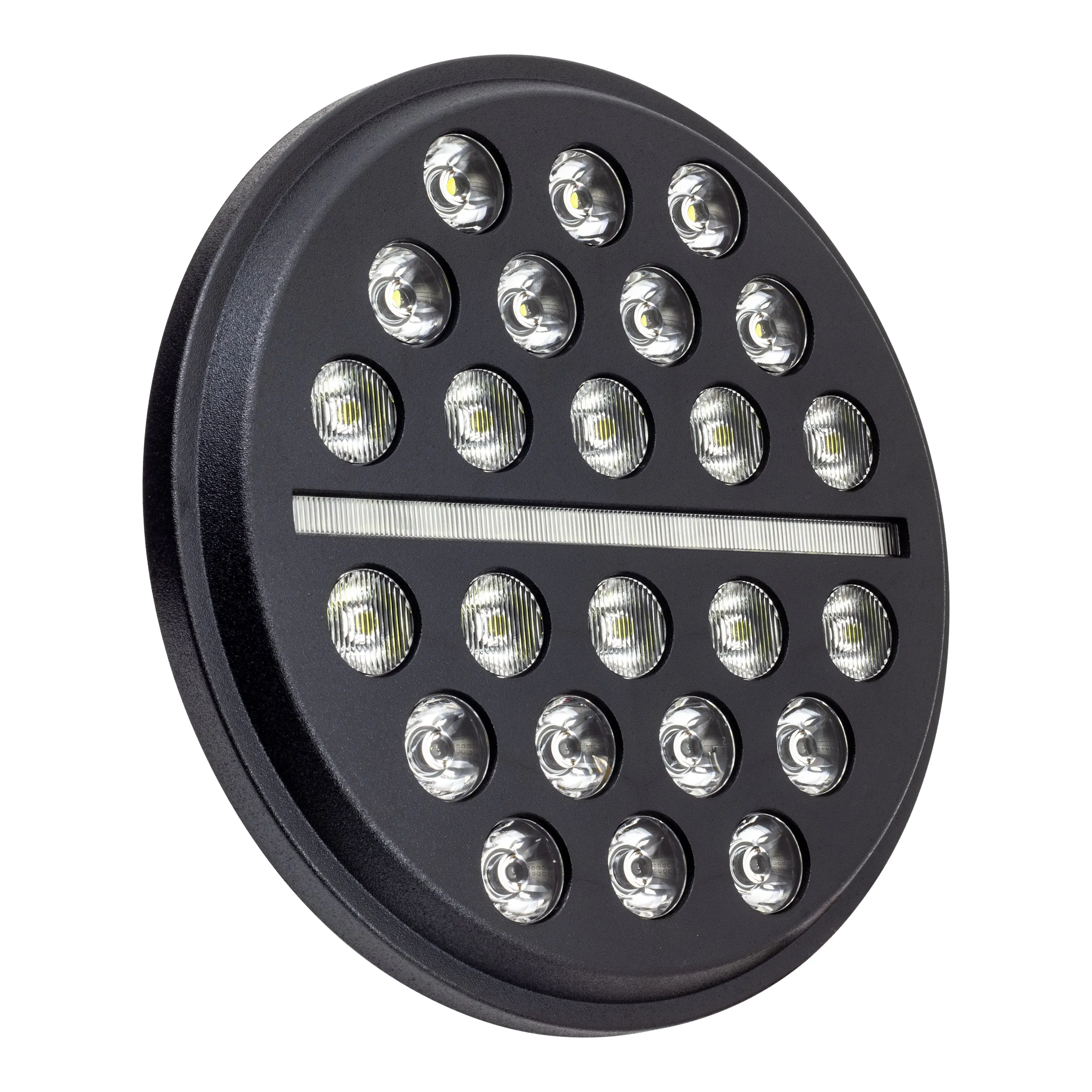 Eagle Lights 7" SLIM LINE Multi LED Projection Headlight - Black - Fits All 7" Harley Davidson and Indian Headlight Buckets