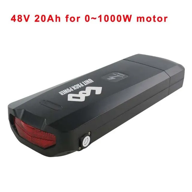 eBike Battery 52V 24.5Ah 17.5Ah 48V 20Ah 36V 25Ah 18650 Lithium Cell Bicycle Battery for Bafang MXUS 1500W 1000W 750W 500W Motor