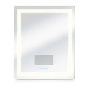 Edison 30 In. X 36 In. Tri-color LED Wall Mirror With 13.3 in. LCD Television and Touch On/Off Dimmer Function