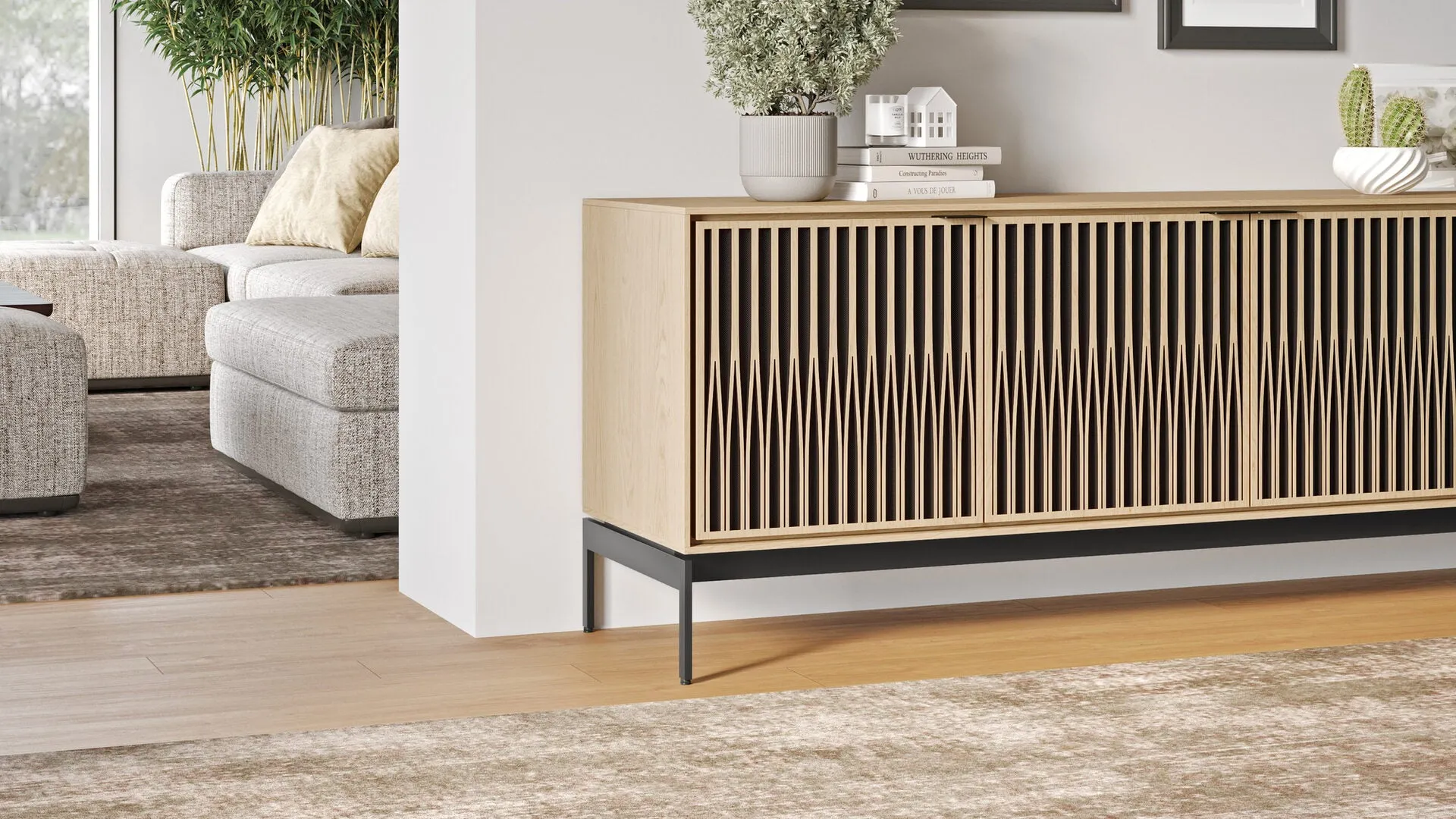 Elements 8709 Tune Media Cabinet with Console Base