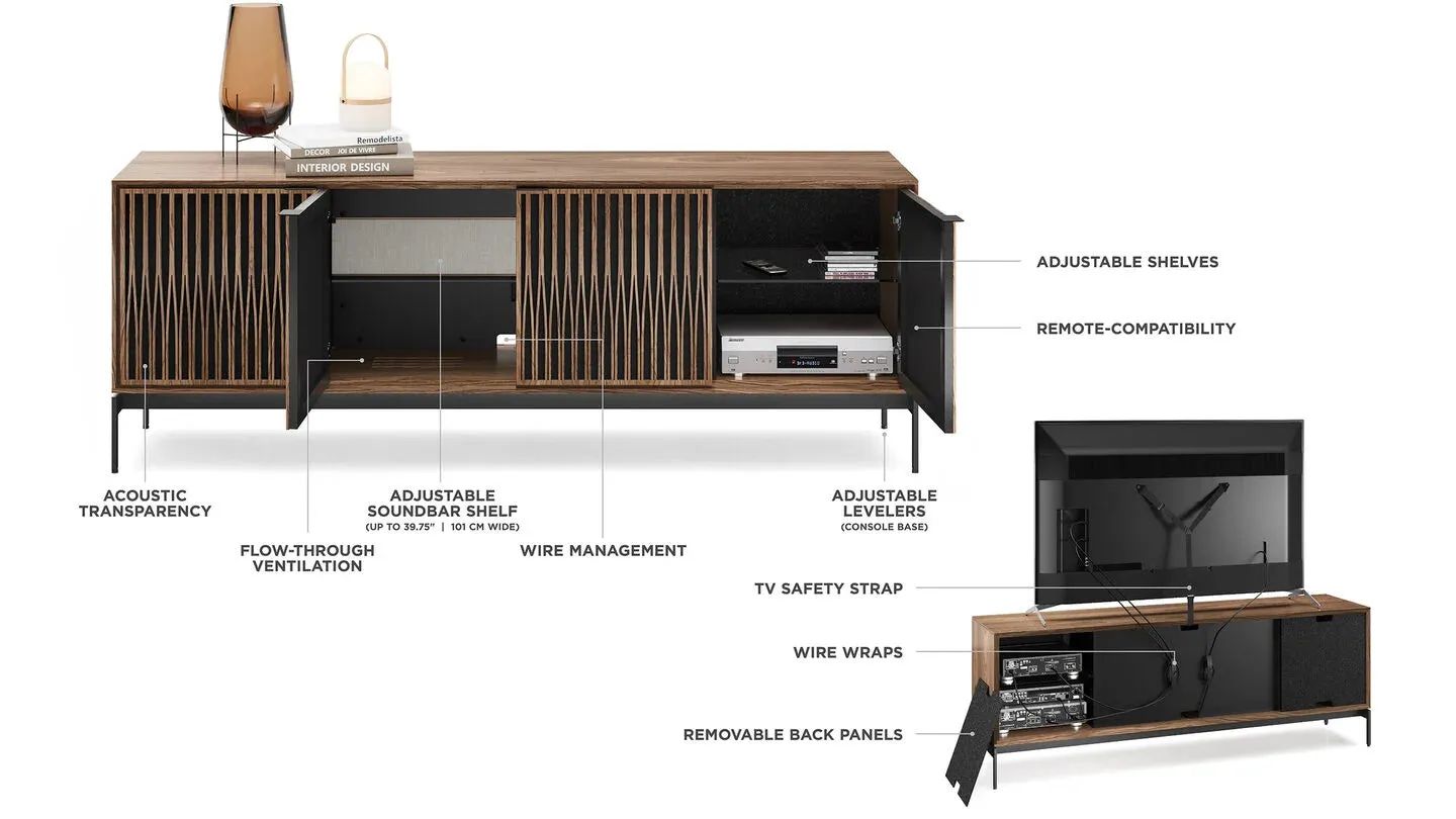Elements 8709 Tune Media Cabinet with Console Base
