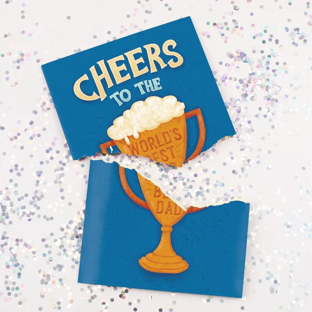 Endless 99 Bottles Father's Day Card 👨‍👦🔊 - Joker Greeting Prank Card (Glitter   Sound)