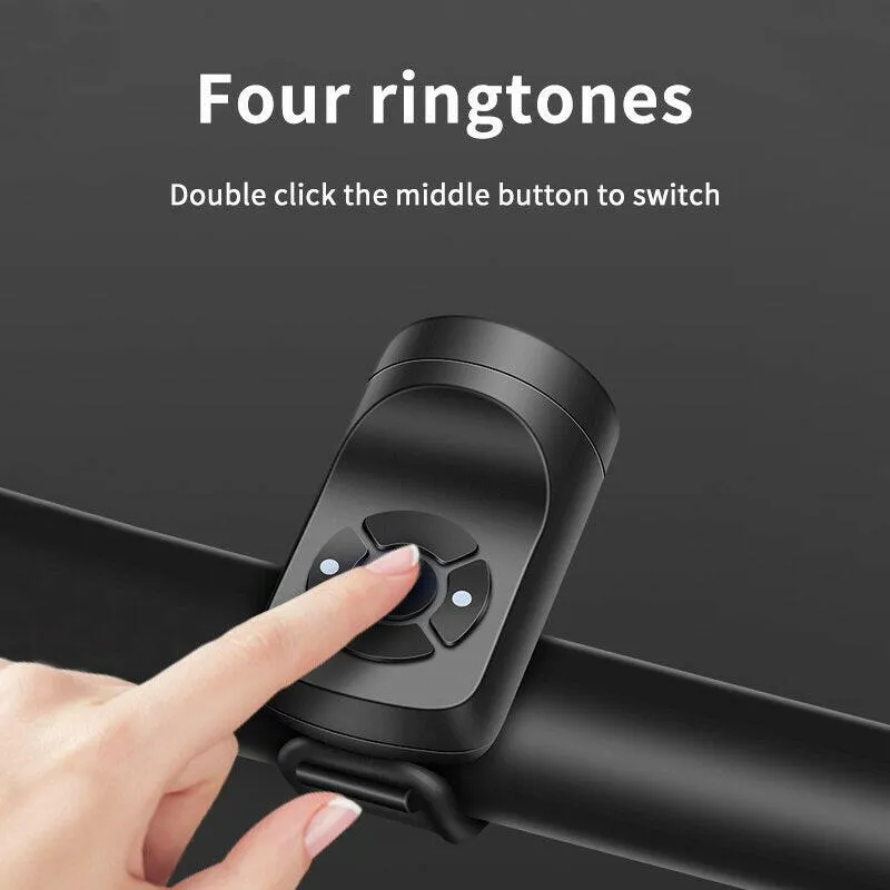ESLNF Bicycle Bell Rechargeable Bike Motorcycle Electric Anti-theft Alarm Horn Loud Alarm Ring Bell Road Cycling Accessories
