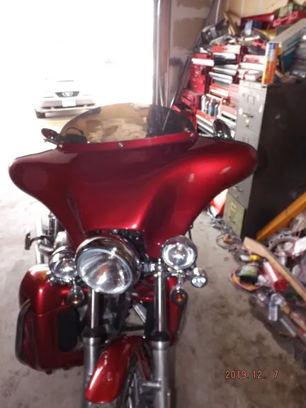 F10 Gc 6.5" Speaker Batwing Fairing Windshield For Dyna Wide Glide 2005- Earlier