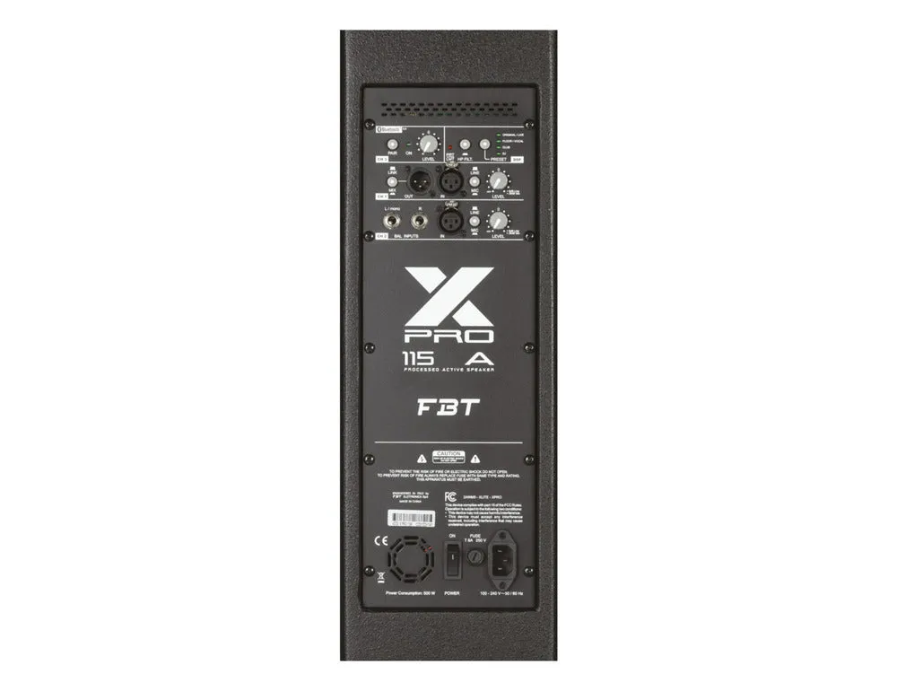 FBT X-PRO 115A 1200W 300W Active Speaker w/Bluetooth - 15" 1"