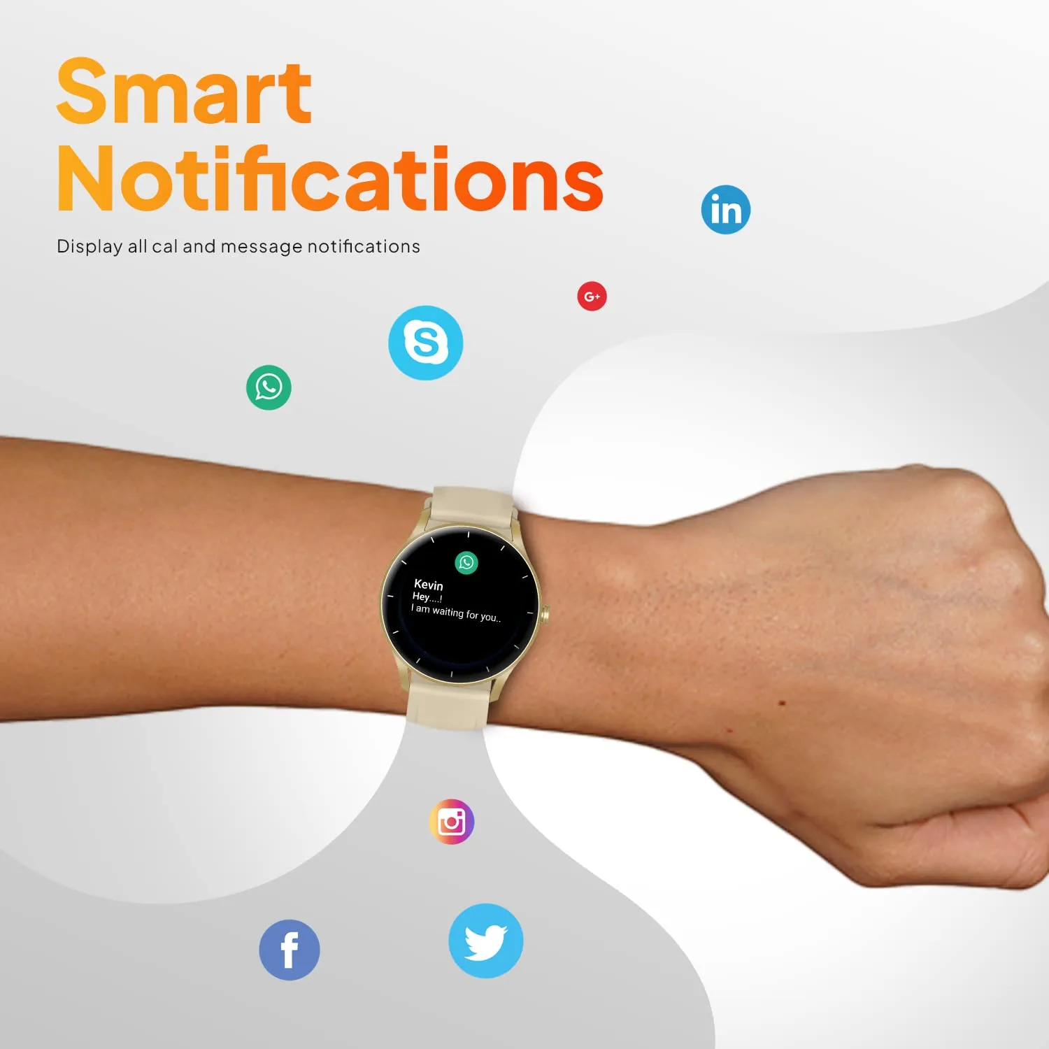 Fire-Boltt Rocket SmartWatch ‎BSW093 1.3" Bluetooth Calling Smartwatch with AI Voice Assistant, 100  Sports Modes, 360 Health Suite Champagne Gold