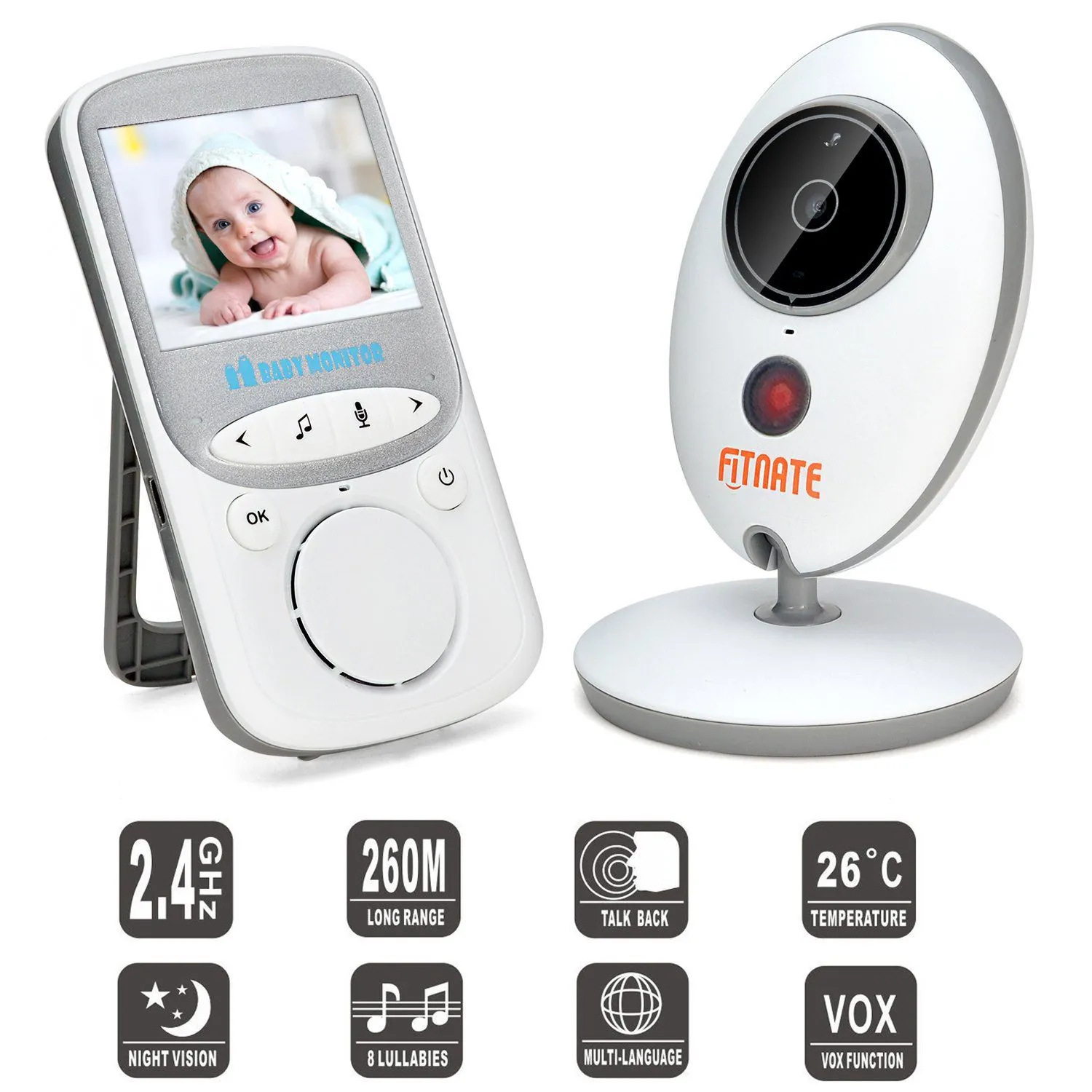 Fitnate Wireless Video Baby Monitor