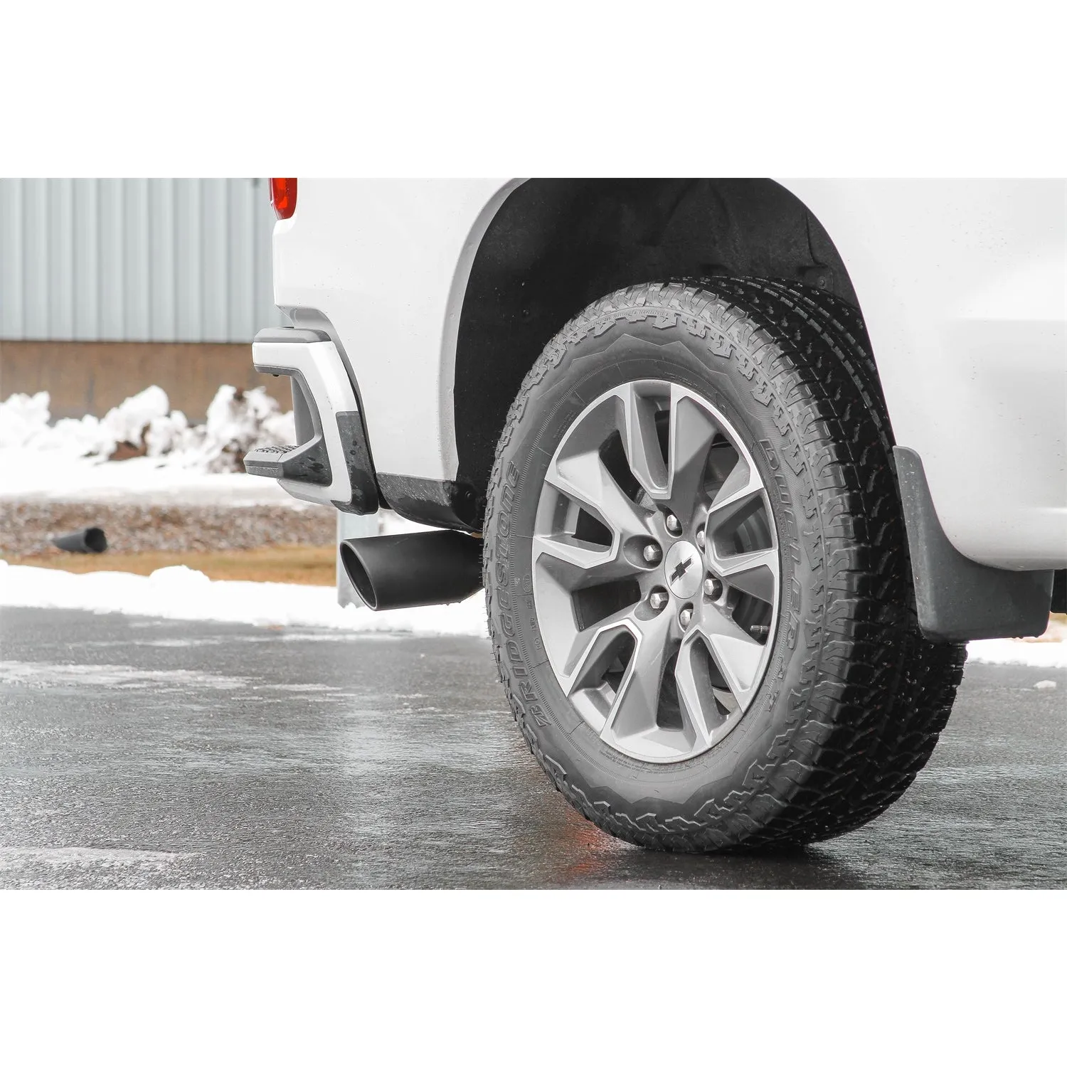Flowmaster FlowFx Cat-Back Exhaust System - 3 in Diameter - Single Side Exit - 4-1/2 in Black Ceramic Tip - 5.3 L - GM Fullsize Truck 2019-20