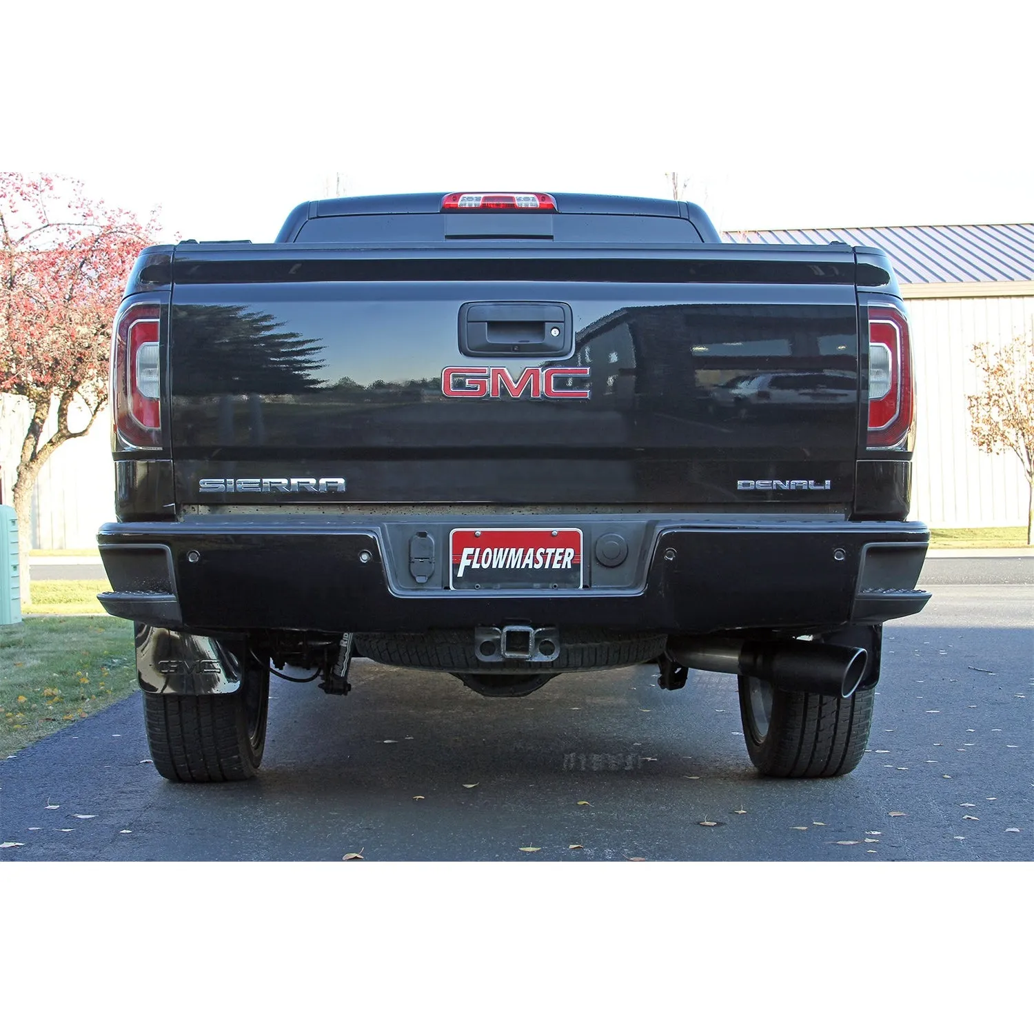 Flowmaster FlowFX Cat-Back Exhaust System - 3.5 in Diameter - Single Side Exit - 5 in Black Ceramic Tip - Stainless - GM Fullsize Truck 2011-18