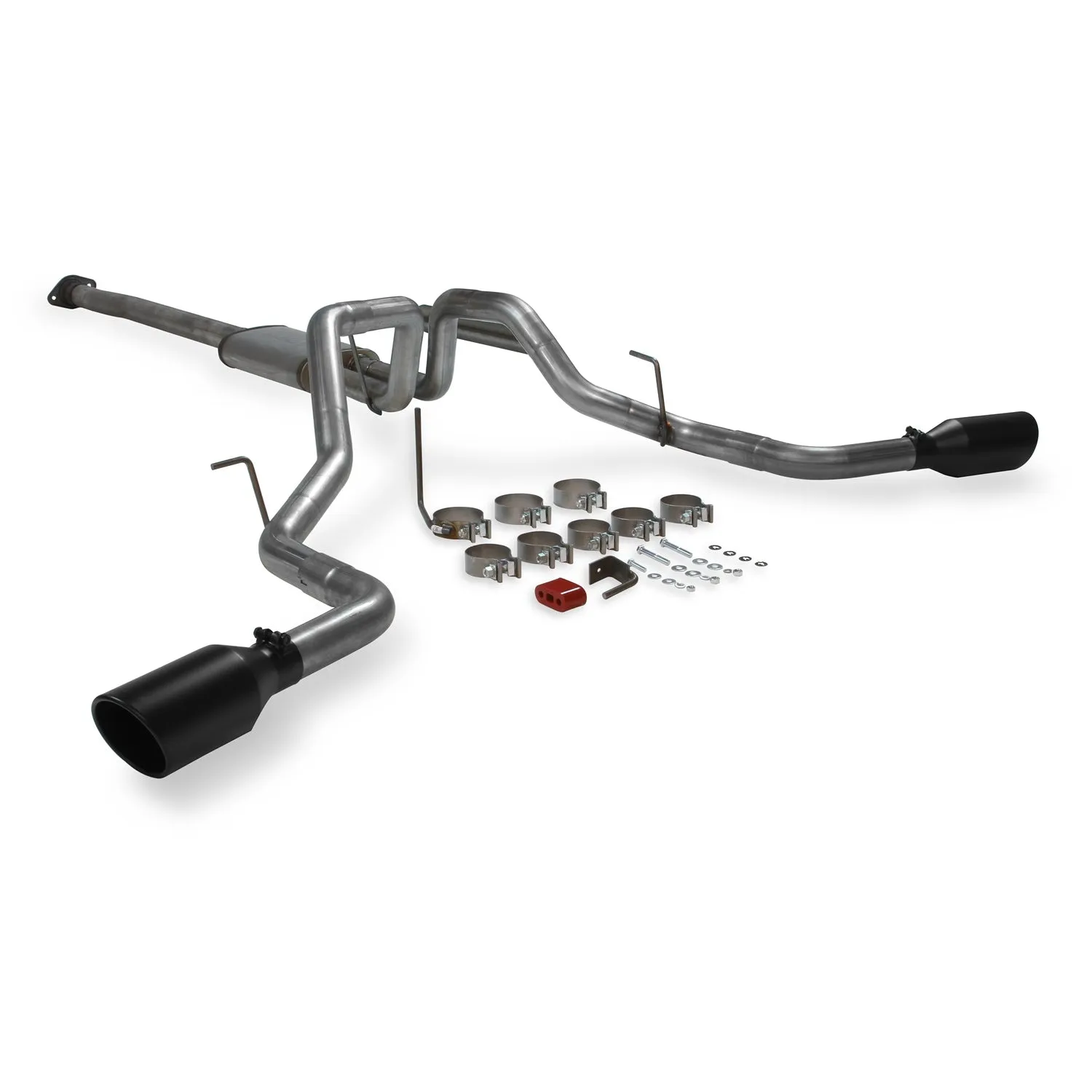Flowmaster FlowFx Exhaust System - Cat-Back - 2-1/2" Diameter - Dual Side Exit - 4-1/2" Black Ceramic Tip - Stainless
