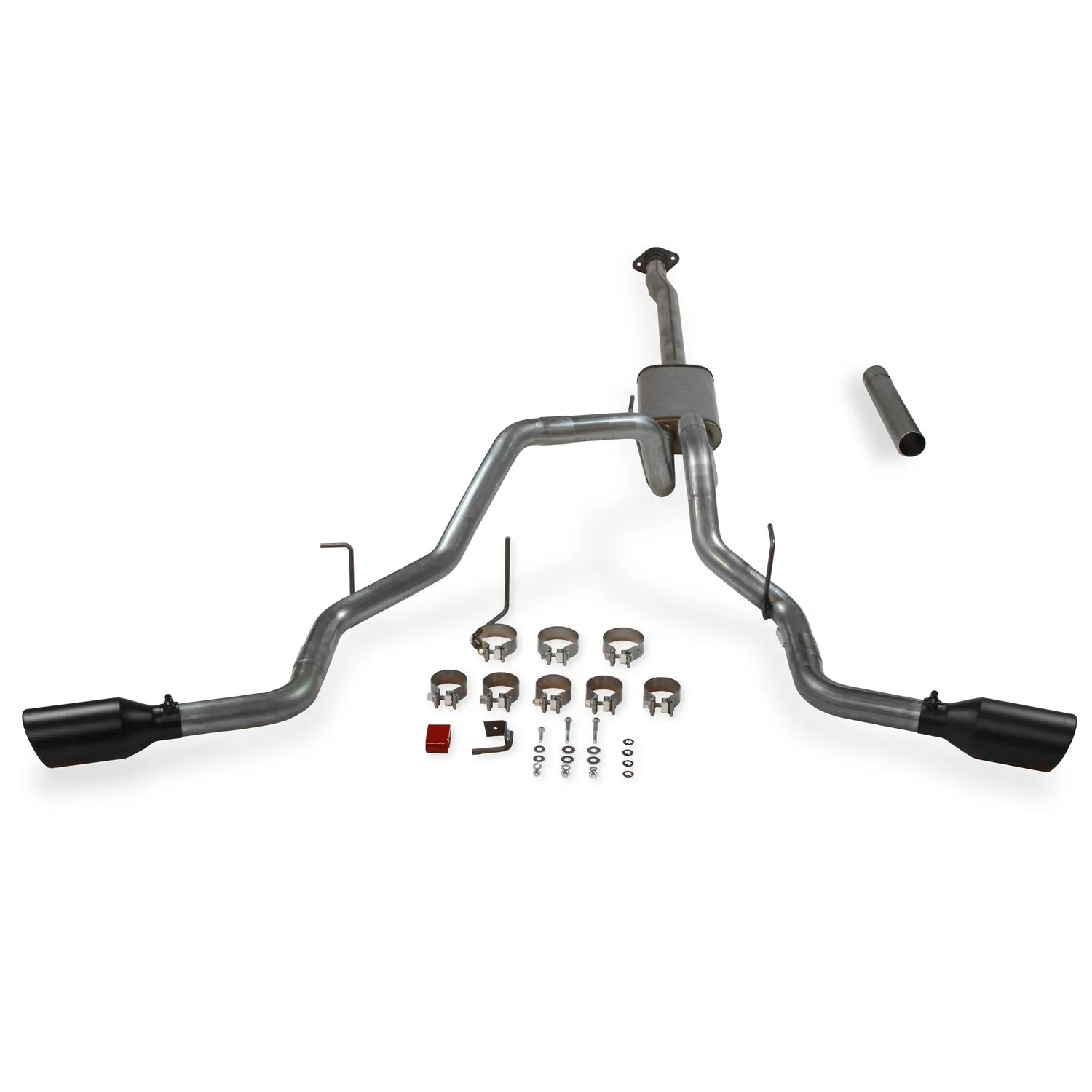 Flowmaster FlowFx Exhaust System - Cat-Back - 2-1/2" Diameter - Dual Side Exit - 4-1/2" Black Ceramic Tip - Stainless