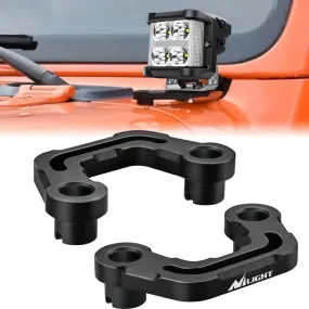Front A-Pillar Hood Cowl Mounts For 2018-2023 Jeep Wrangler JL/JLU 2020-2023 Gladiator JT