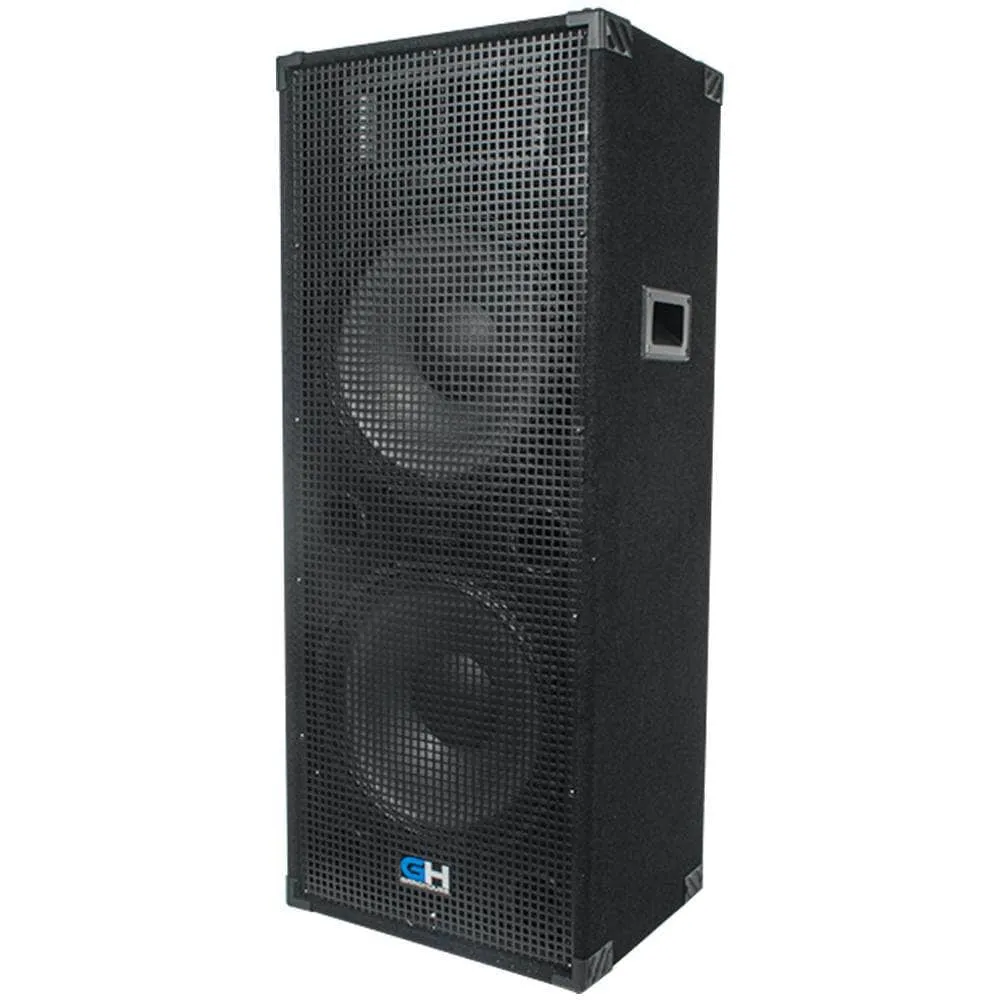 GH215L - Passive Dual 15 Inch 2-Way PA/DJ Loudspeaker Cabinet - 1450 Watt Full Range PA/DJ Band Live Sound Speaker