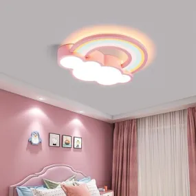 Girls Cloud Rainbow Ceiling Light | Kids Room Decor Lights