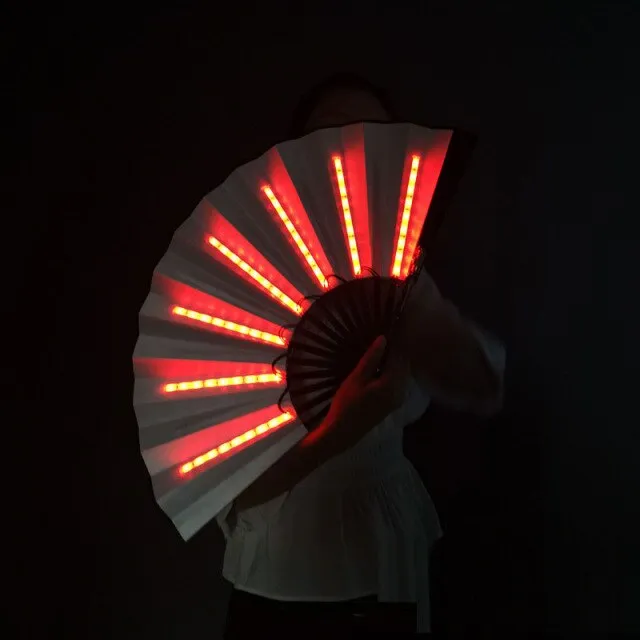 Glowing LED Fan Dancing Lights Fan Night Show DJ Fluorescent Costumes Bar Night Club Wedding Birthday Party Gifts Home Decor