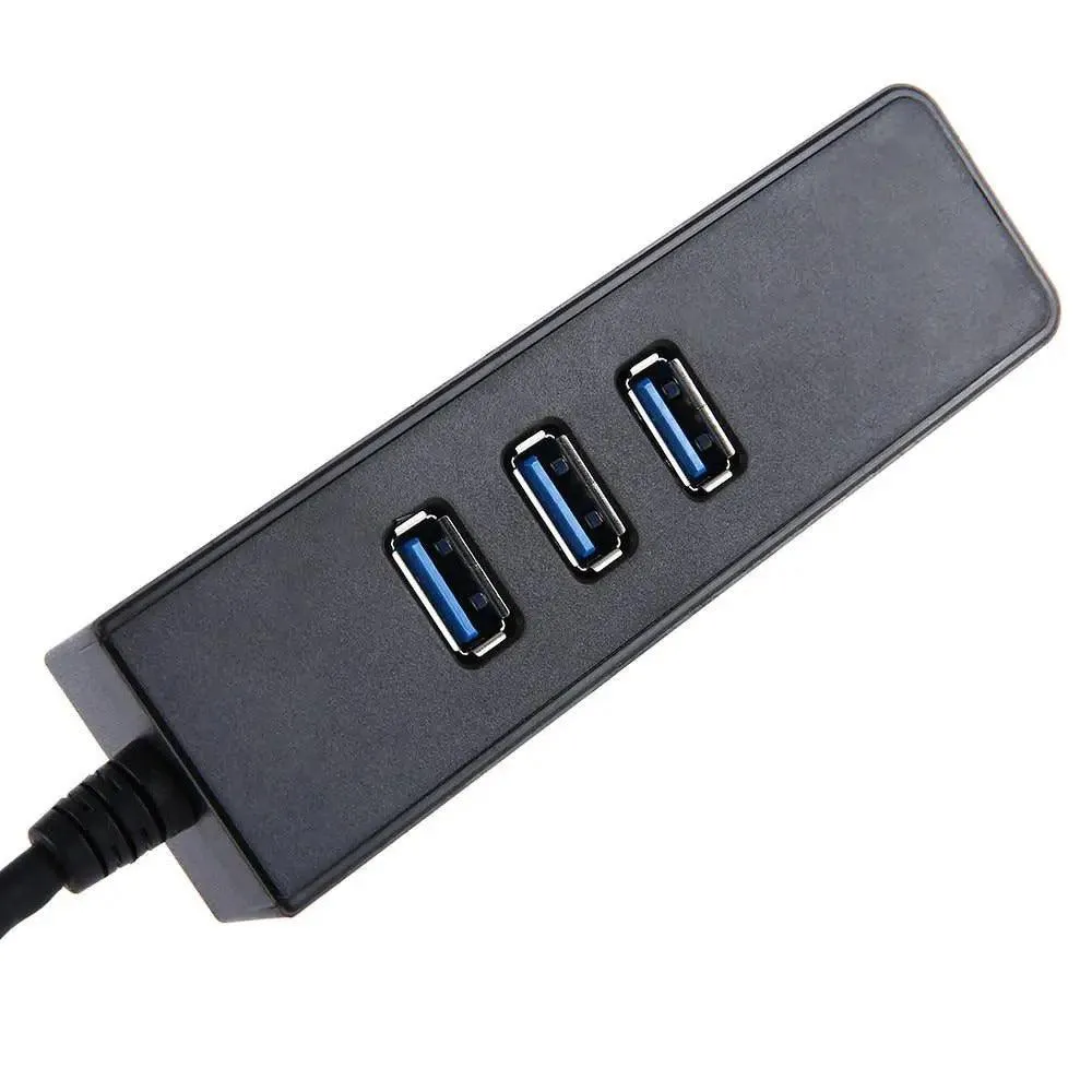 High Speed 3 Ports USB 3.0 Gigabit Ethernet LAN RJ45