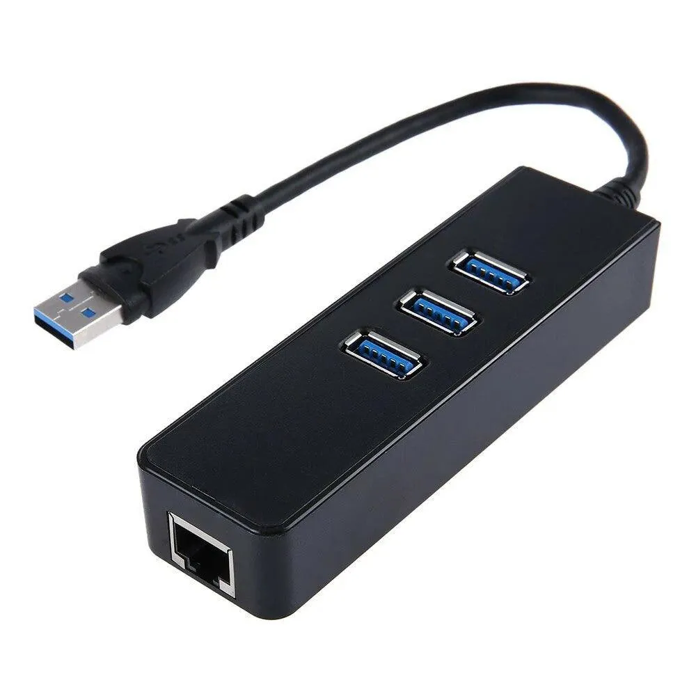 High Speed 3 Ports USB 3.0 Gigabit Ethernet LAN RJ45
