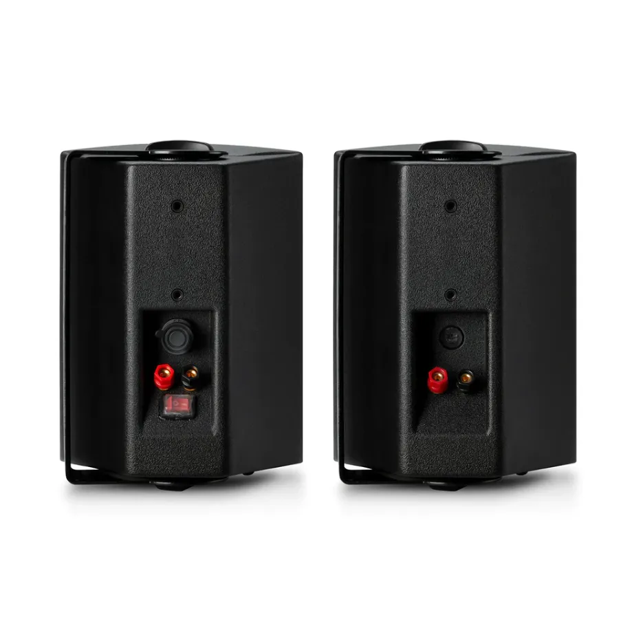 iHome IHSI-525BT-PR-BLK 5.25 Inch Bluetooth Outdoor 150W Watt Waterproof Wall Mounted Speaker Pair
