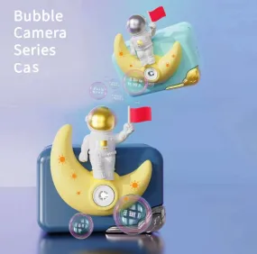 Interactive Bubble Camera Toy for Kids with Light and Music