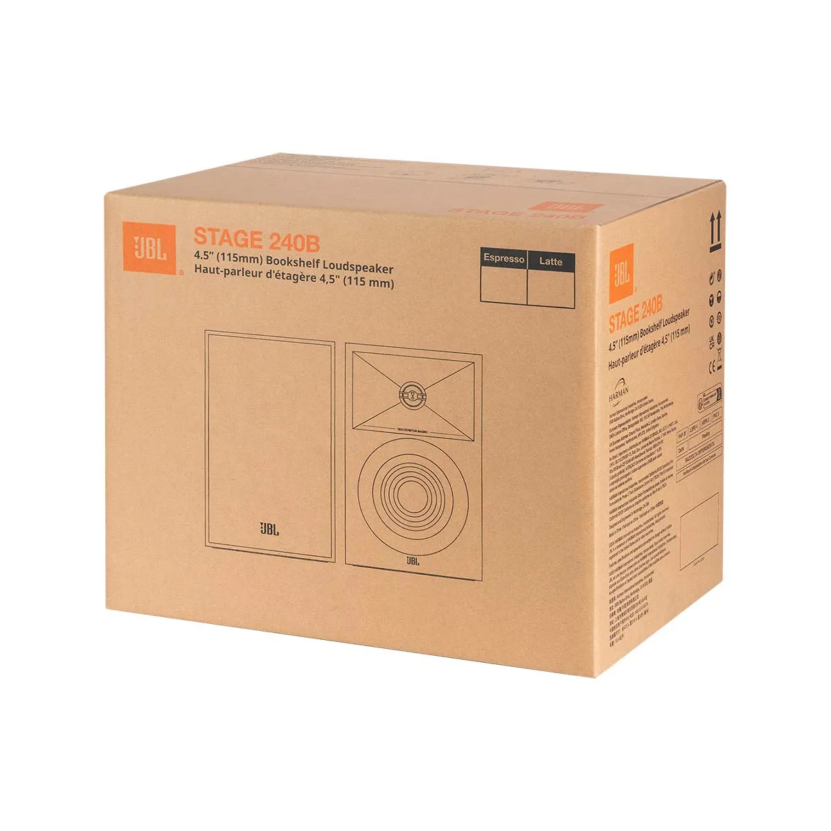 JBL Stage 2 240B 2-Way 4.5-inch Bookshelf Loudspeaker - Pair