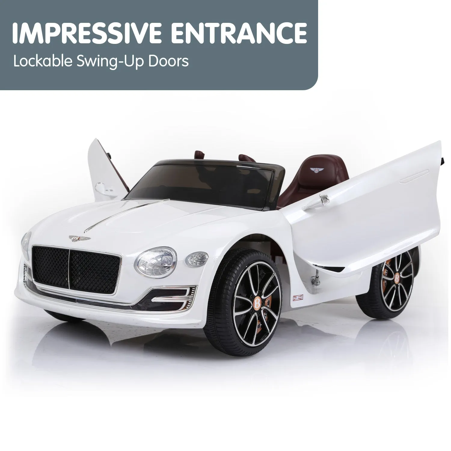 Kahuna Bentley Exp 12 Speed 6E Licensed Kids Ride On Electric Car Remote Control - White