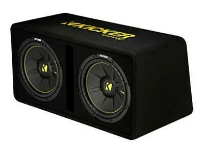 Kicker 44DCWC122 Dual CompC 12-inch Subwoofers in Vented Enclosure, 2-Ohm, 600W