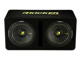 Kicker 44DCWC122 Dual CompC 12-inch Subwoofers in Vented Enclosure, 2-Ohm, 600W