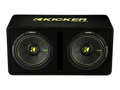 Kicker 44DCWC122 Dual CompC 12-inch Subwoofers in Vented Enclosure, 2-Ohm, 600W