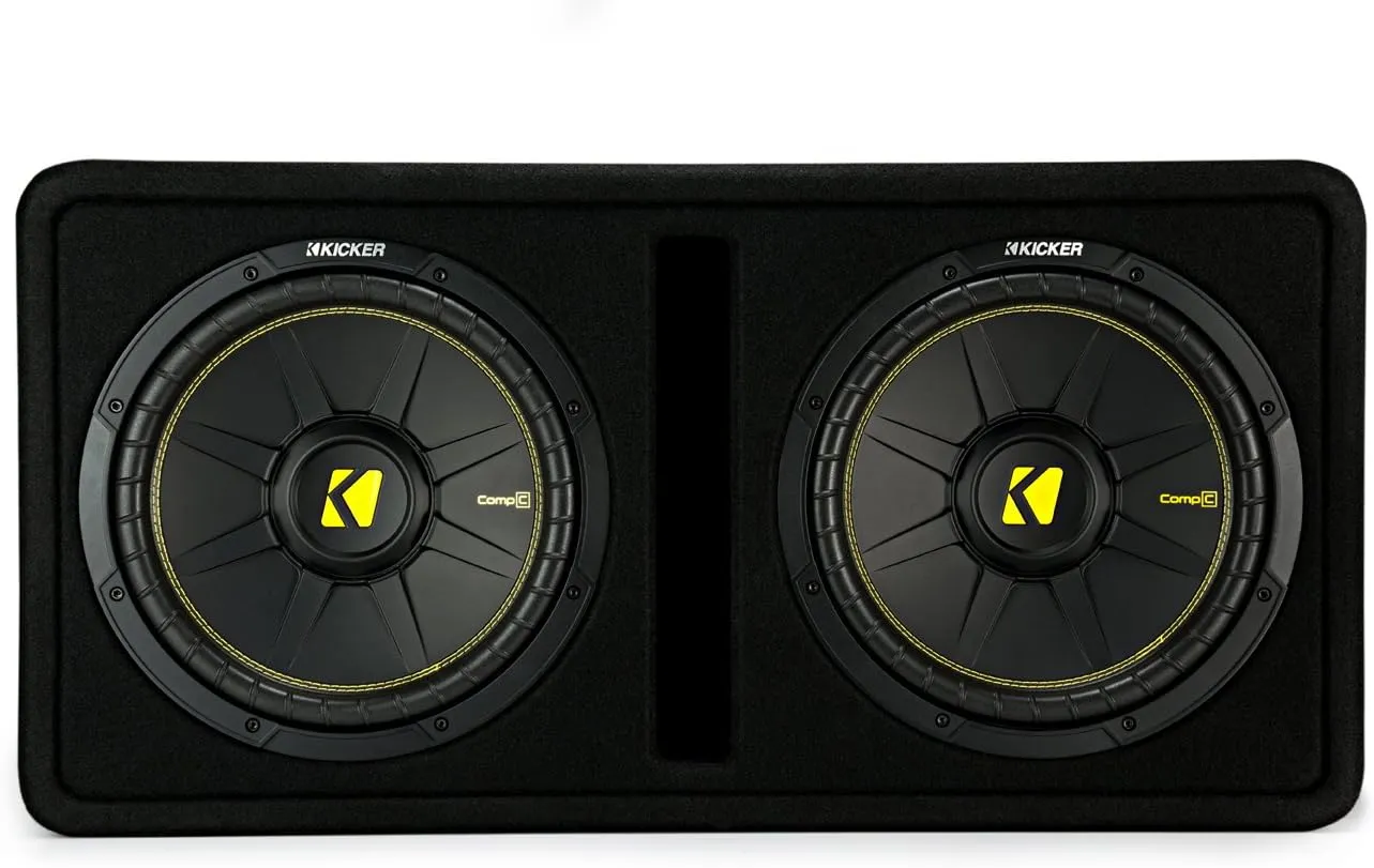 Kicker 44DCWC122 Ported Enclosure with Dual 12" CompC Subwoofers