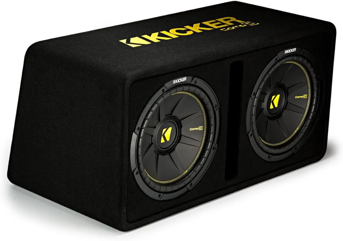 Kicker 44DCWC122 Ported Enclosure with Dual 12" CompC Subwoofers