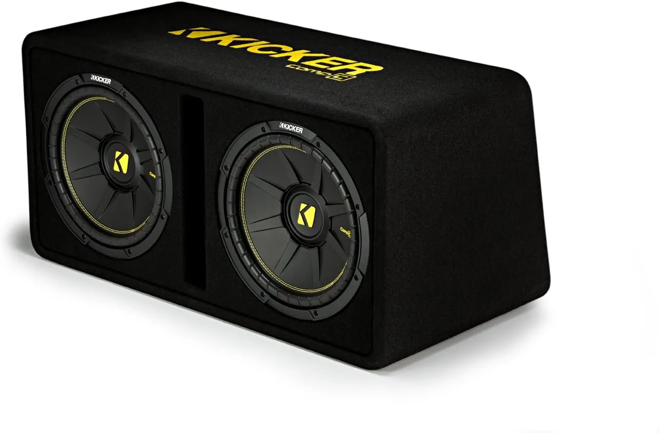 Kicker 44DCWC122 Ported Enclosure with Dual 12" CompC Subwoofers