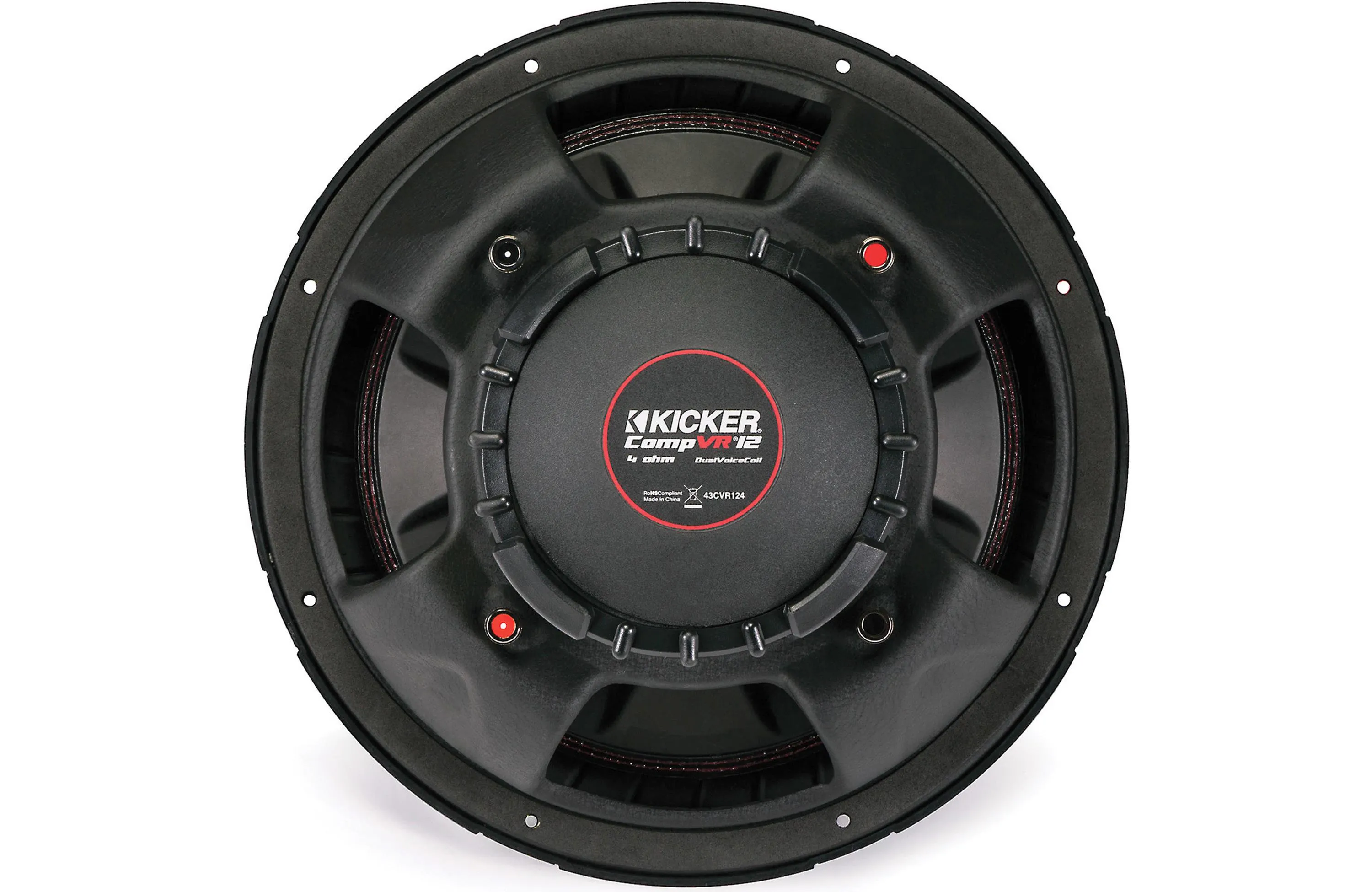 Kicker CompVR 43CVR124 12" Subwoofer with Dual 4-Ohm Voice Coils