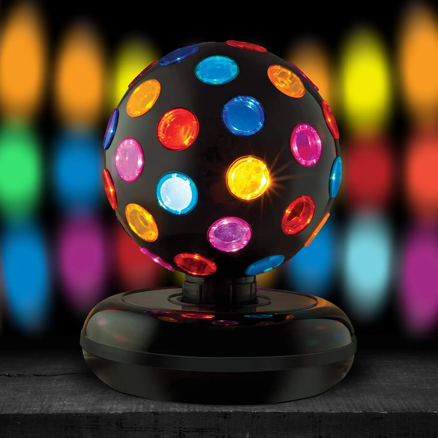 Kicko Spinning Disco Ball With Led Lights - For Parties, Lighting, Halloween, Christmas