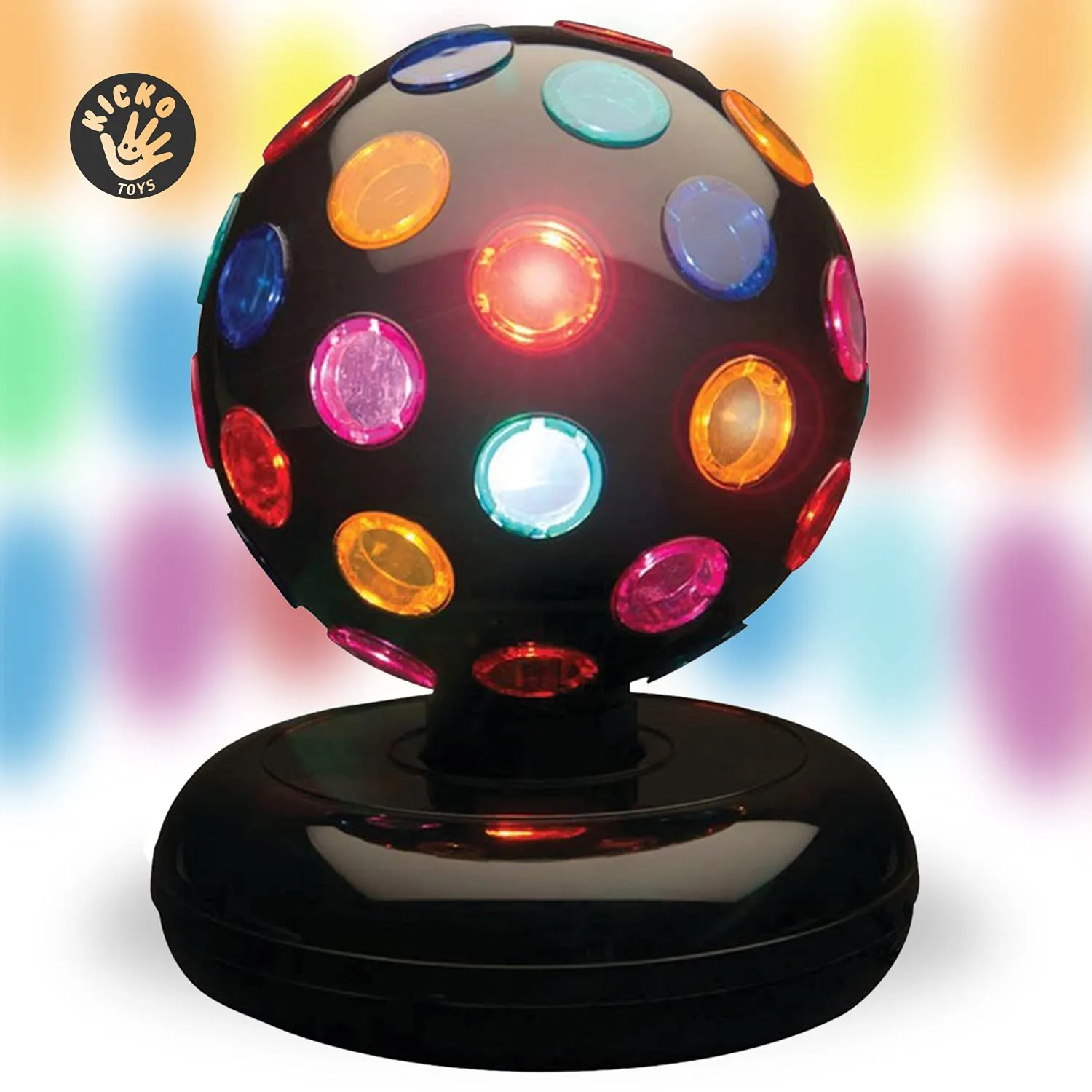 Kicko Spinning Disco Ball With Led Lights - For Parties, Lighting, Halloween, Christmas