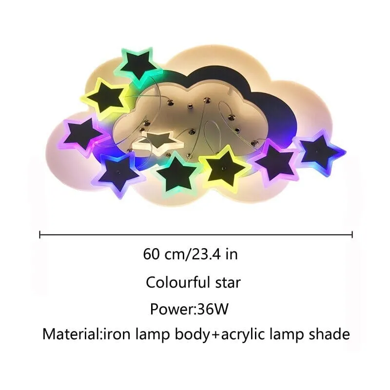 Kids Stars Clouds Ceiling Light | Kids Room Decor Lights