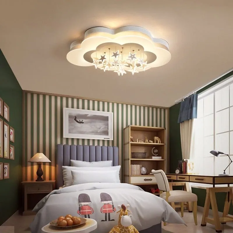 Kids Stars Clouds Ceiling Light | Kids Room Decor Lights