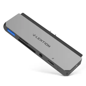 LENTION USB C Hub for New iPad Pro/ Air, with HDMI, USB 3.0, SD/Micro SD Reader, PD charging, 3.5mm (CB-CS17)