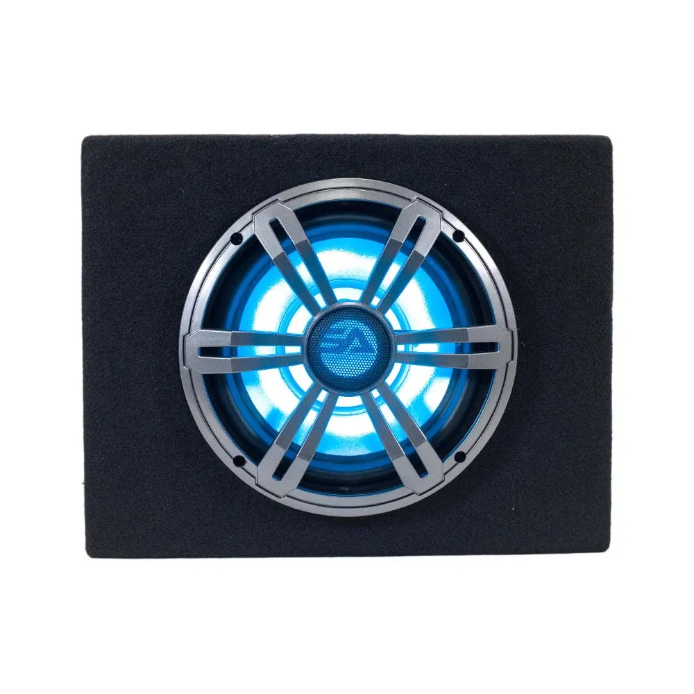 LightRage08 - 8 Inch 400 Watt Car Audio Subwoofer Enclosure with RGB Illumination