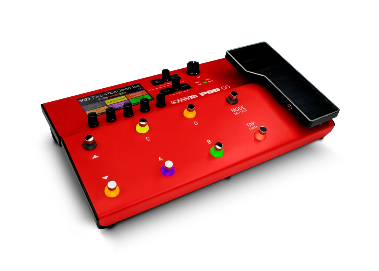 Line 6 POD Go Limited-Edition Guitar Multi-Effects Processor Red
