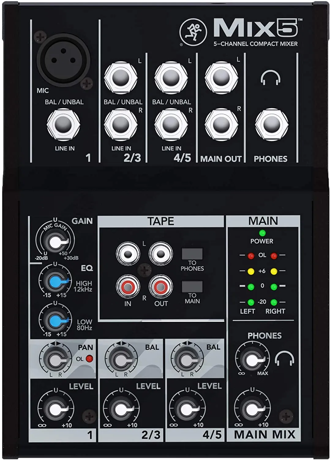 Mackie Mix Series Mix5 5-Channel Mixer