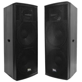 Magma-215 - Pair of  Premium Dual 15" Full Range / Bi-Amp 2-Way Loudspeaker Cabinets
