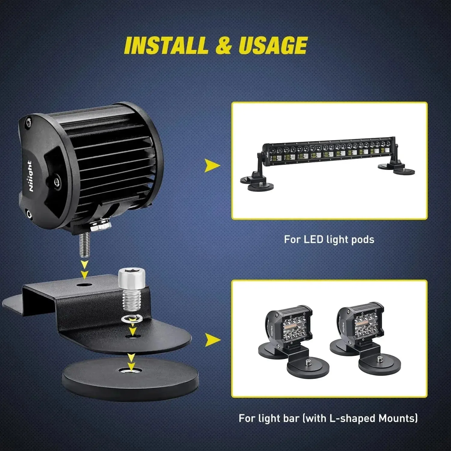 Magnetic Base Sucker Holder Rubber Boot Bracket (Pair)