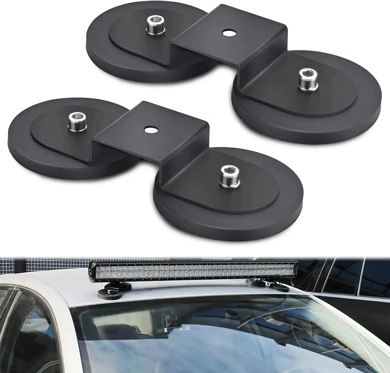 Magnetic Base Sucker Holder Rubber Boot Bracket (Pair)