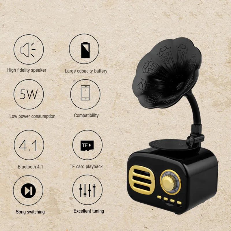 Mini Vintage Bluetooth Speaker