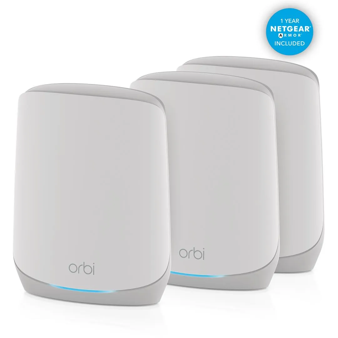 NETGEAR Orbi RBK763S AX5400 Tri-Band Mesh Wi-Fi 6 System (3 Pack)