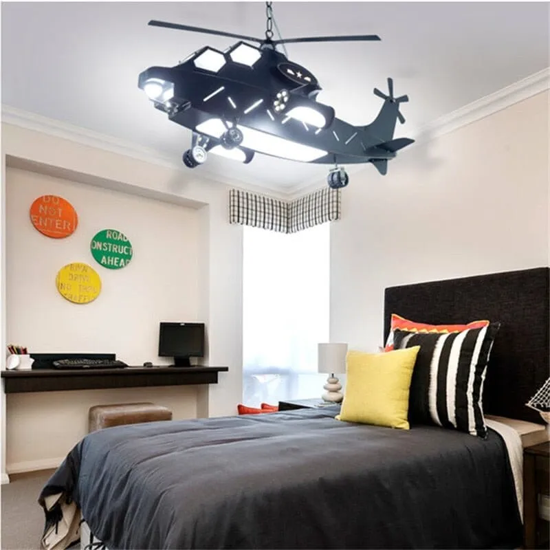 Plane Helicopter Pendant Light - Unique Aircraft Design