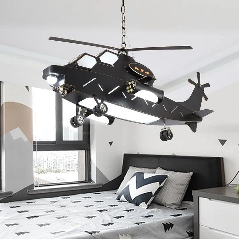 Plane Helicopter Pendant Light - Unique Aircraft Design