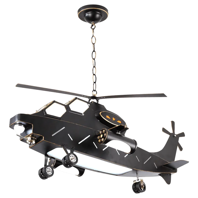 Plane Helicopter Pendant Light - Unique Aircraft Design