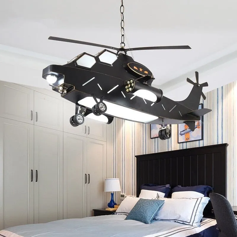 Plane Helicopter Pendant Light - Unique Aircraft Design