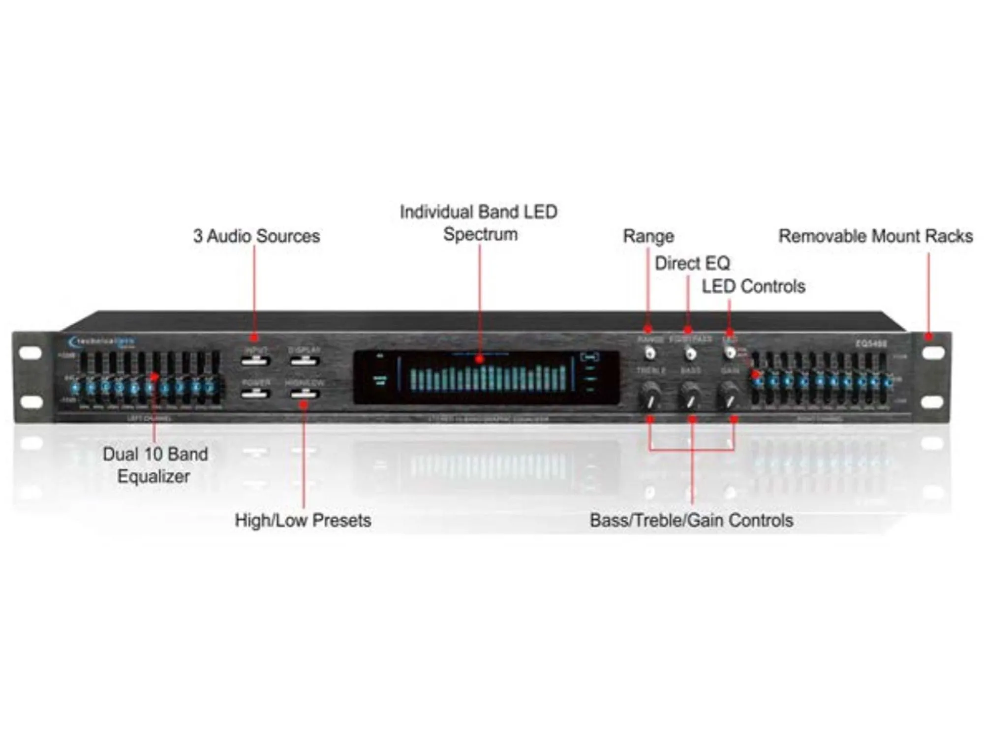Pro Dual 10 Band Equalizer